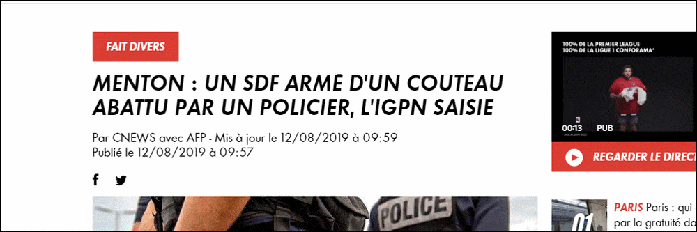 Un SDF est mort